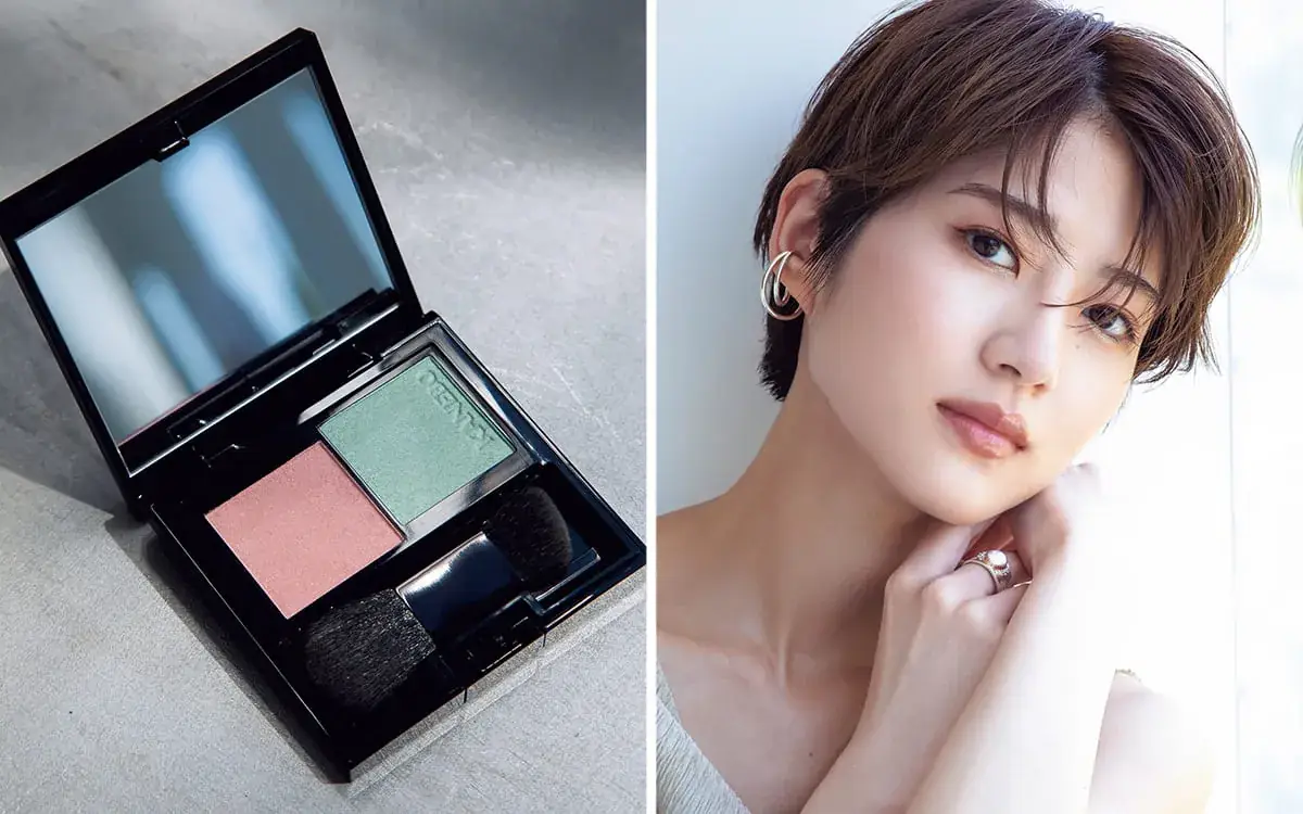 カネボウのフェイスカラーでいつものメイクが垢抜け！ ムードをつくれる2色♡〈今月の若月佑美コスメ〉 イラスト