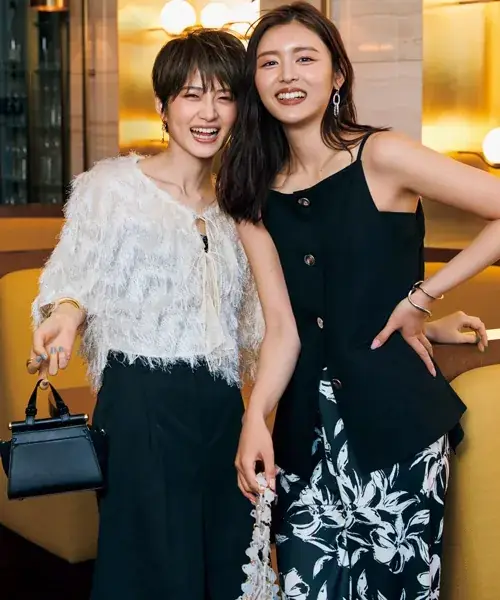 夜遊びメイクの2人